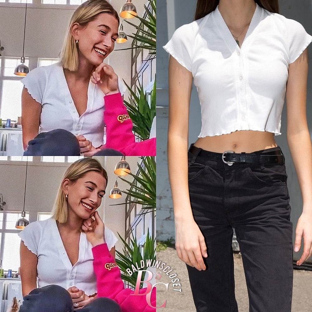 Brandy Melville Paige Ruffle Top